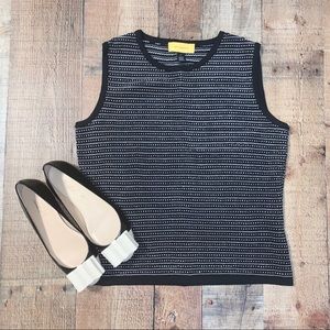 St. John. | Black Sleeveless Blouse